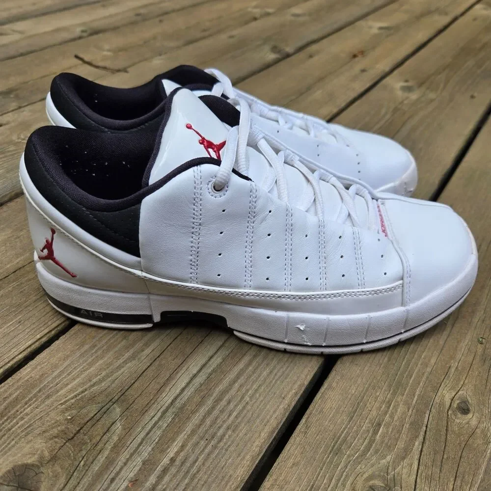 NIKE Air Jordan TE II 2 Mens 7.5 Advance White Varsity Red 395468-103 Basketball